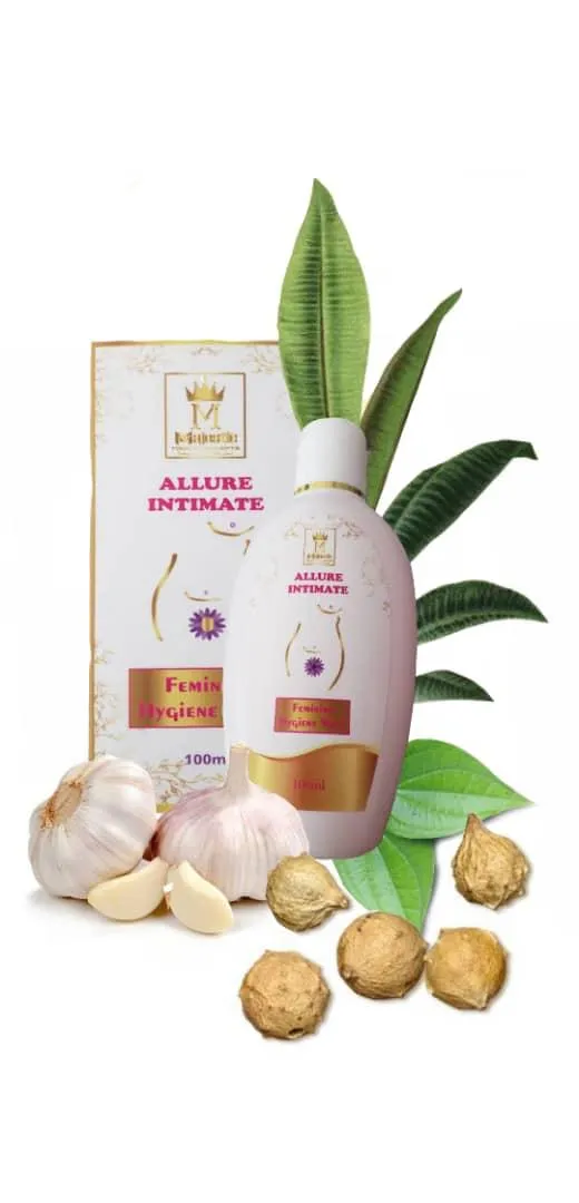 Allure Intimate Feminine Hygiene Wash 100ml bottle and box with herbal ingredients