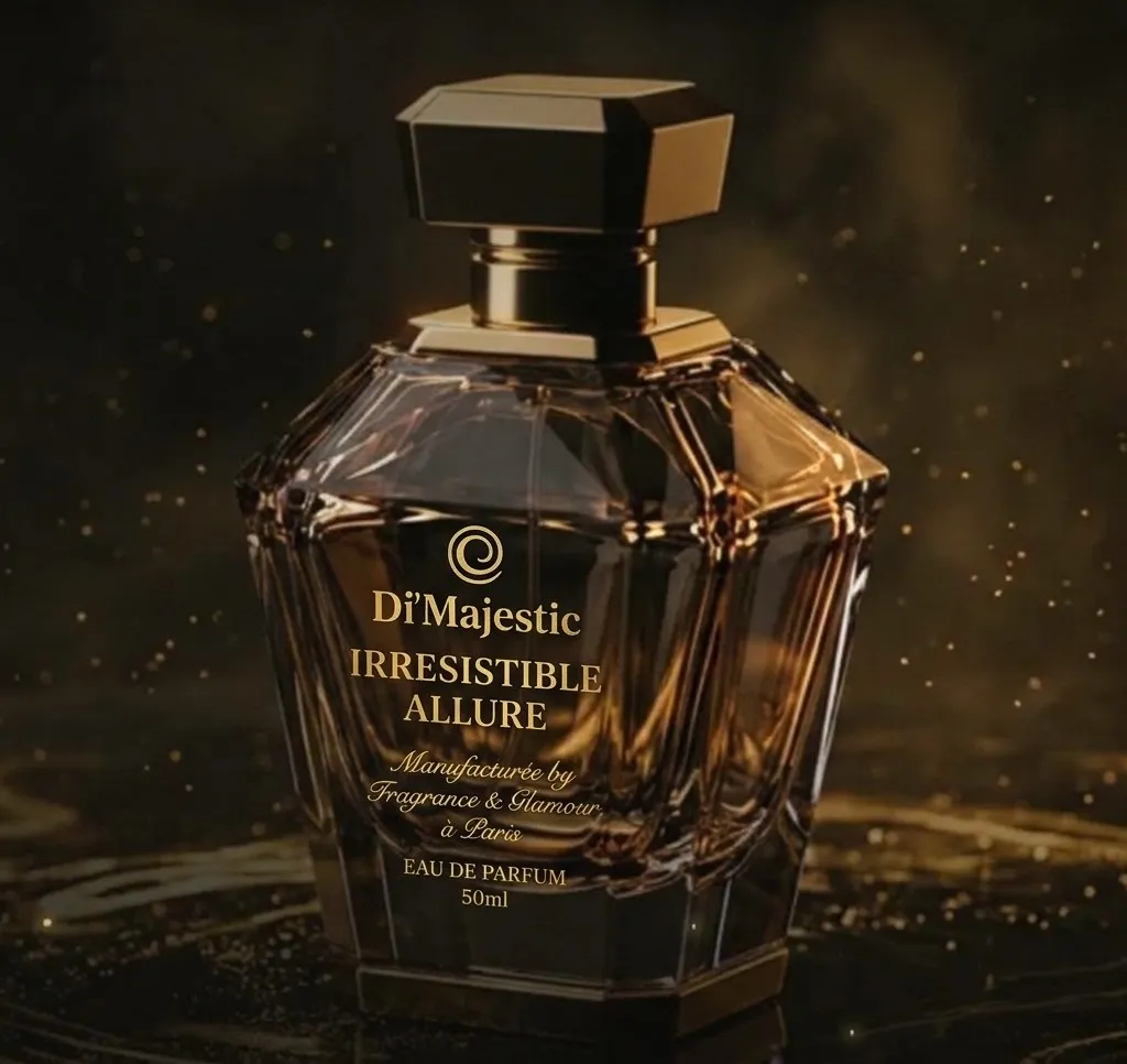 D'Majestic Irresistible Allure eau de parfum bottle